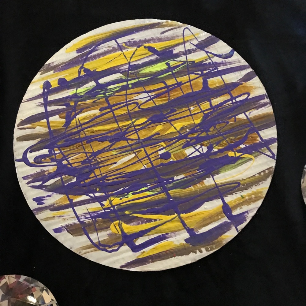 Colorful Abstract Hand Design & Hand Painted Plate - Picture 8 of 15